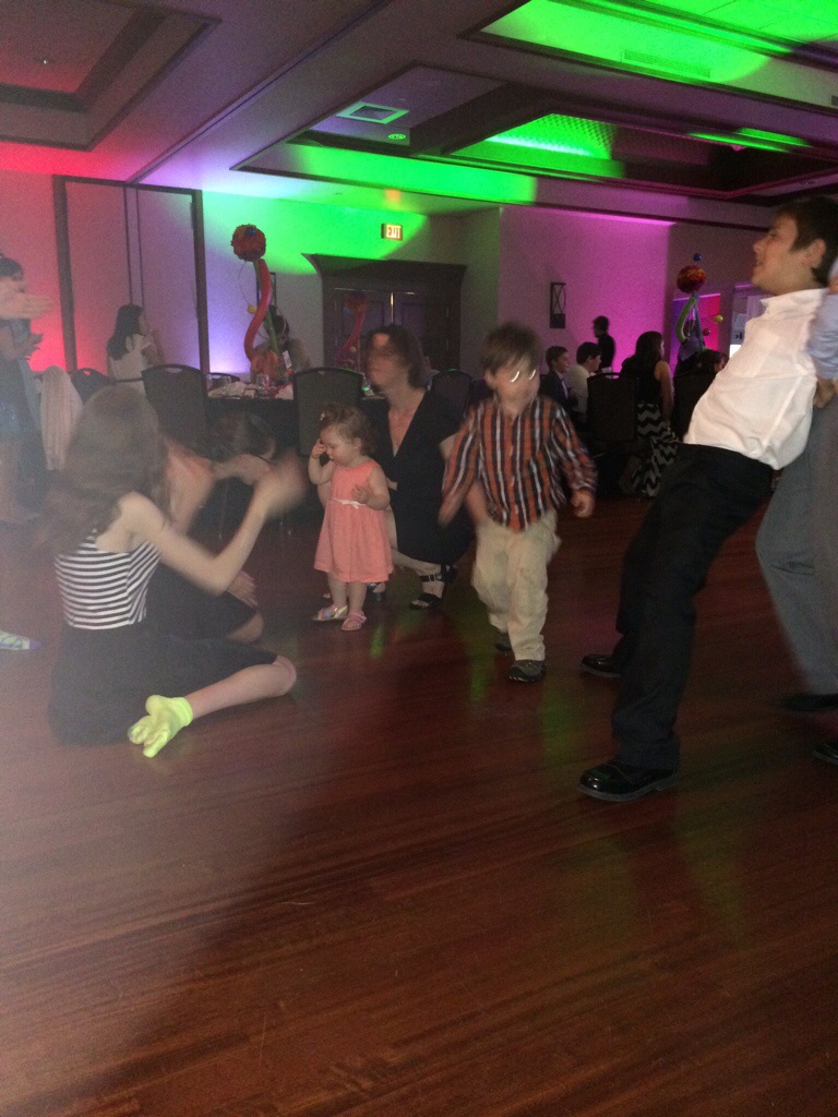 Laura and Brady doing the funky chicken at the Dalia Goldberg Bat Mitzva